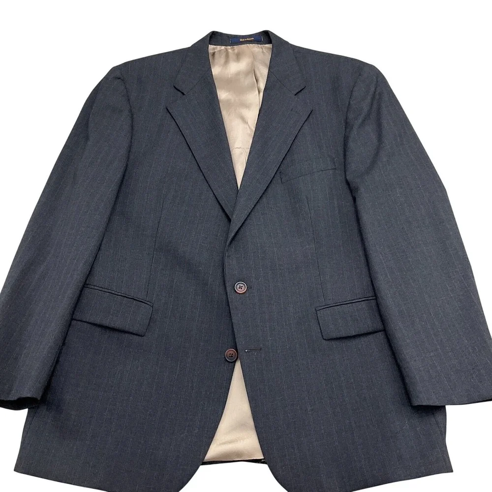Chaps Ralph Lauren Blazer Men 46R Gray Stripe Wool Classic Career Jacket Canada